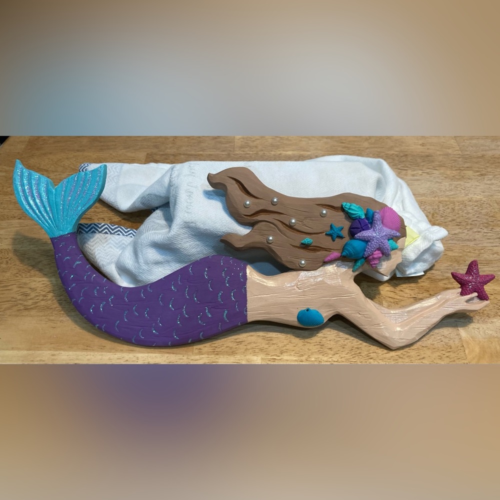New! Hand-painted Mermaid Wall Decor